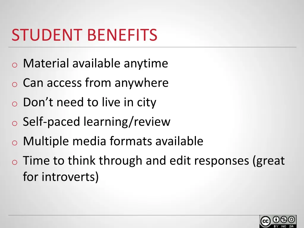 student benefits
