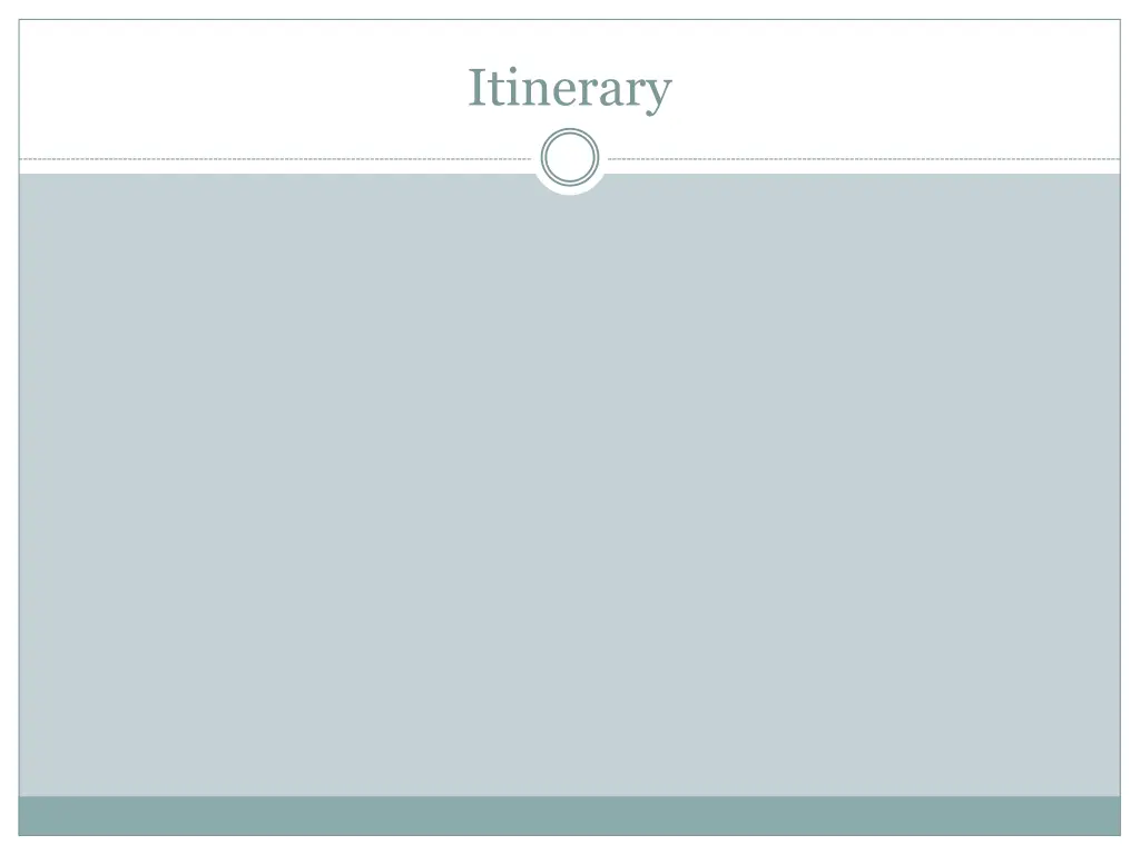 itinerary