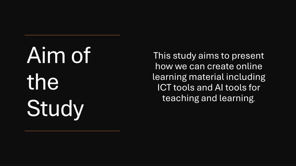aim of the study