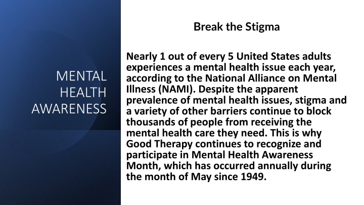 break the stigma