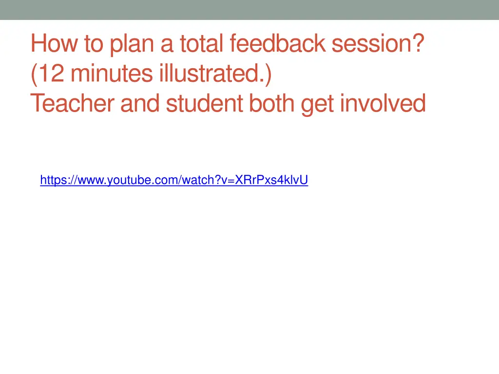 how to plan a total feedback session 12 minutes