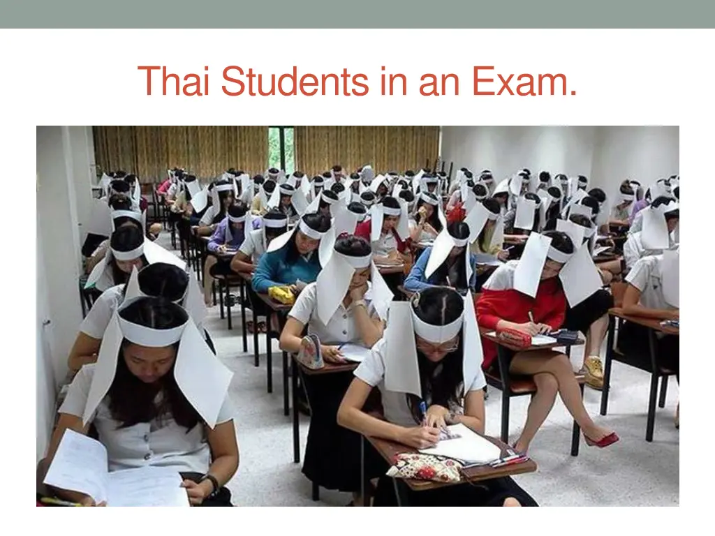 thai students in an exam