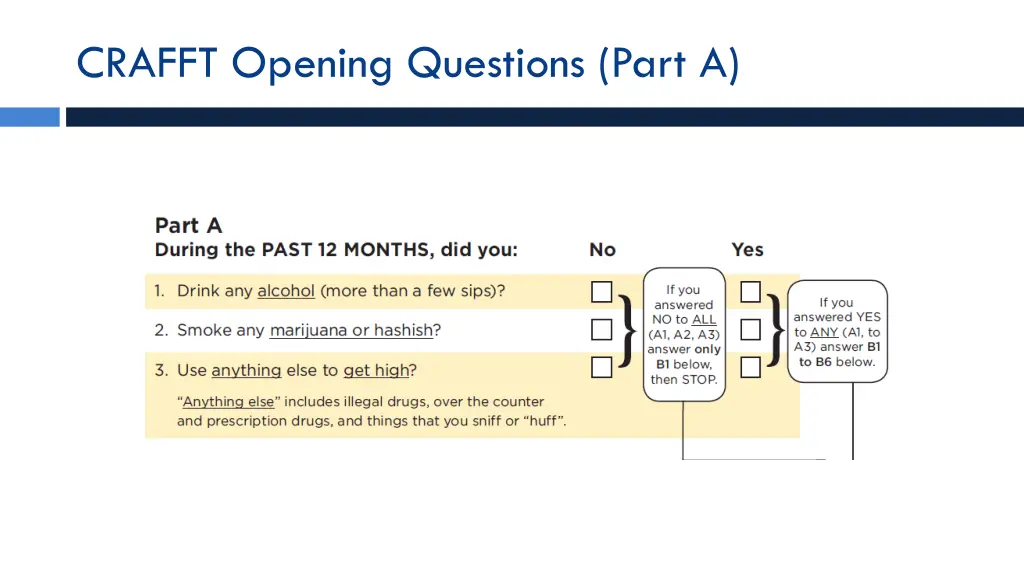 crafft opening questions part a