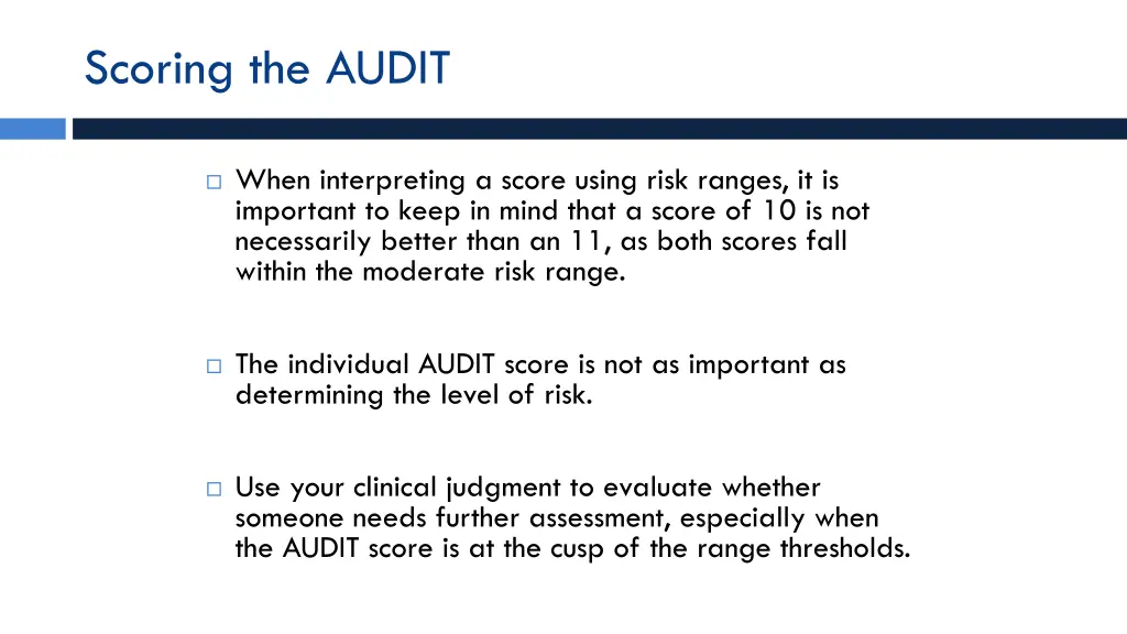 scoring the audit 2