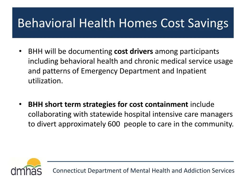 behavioral health homes cost savings