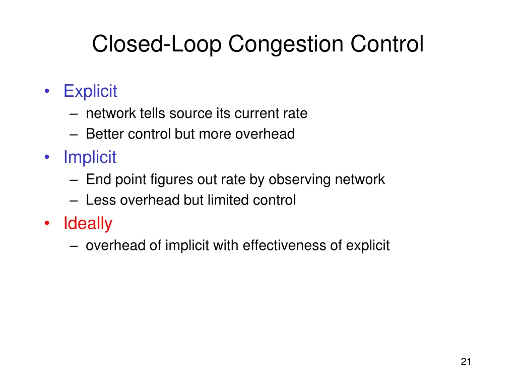closed loop congestion control 1