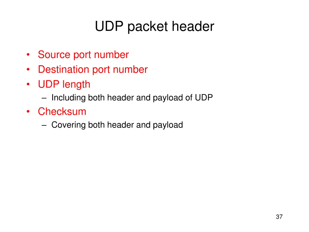 udp packet header