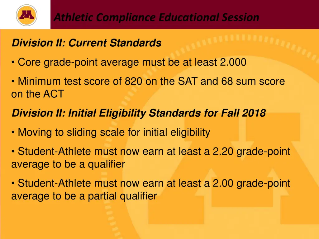 athletic compliance educational session 11