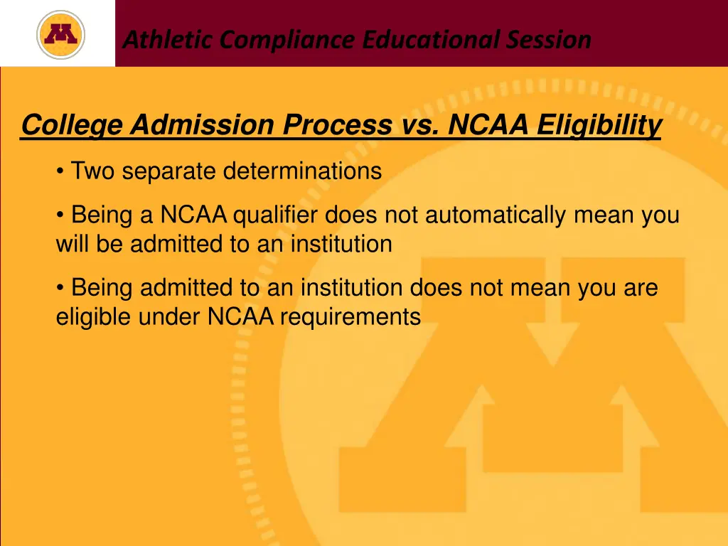 athletic compliance educational session 13