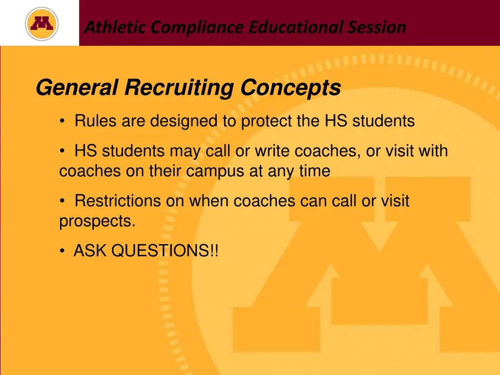 athletic compliance educational session 15