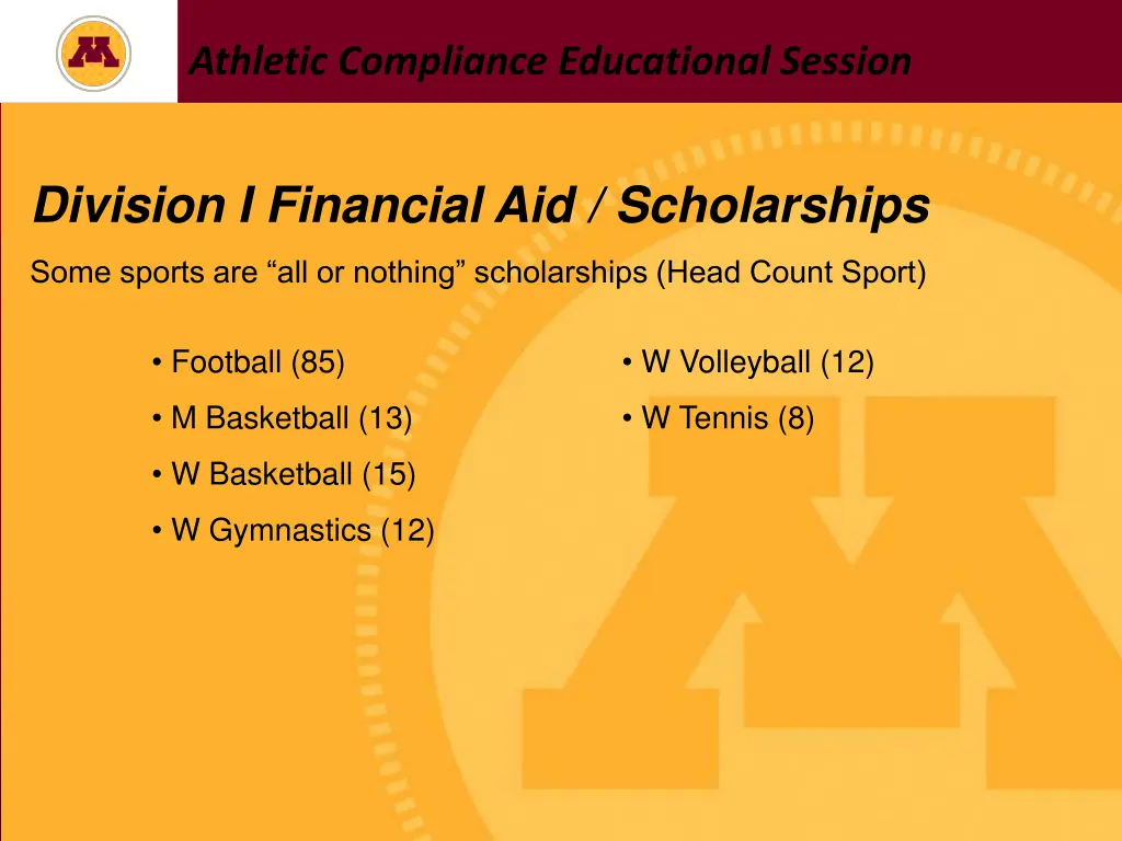 athletic compliance educational session 16