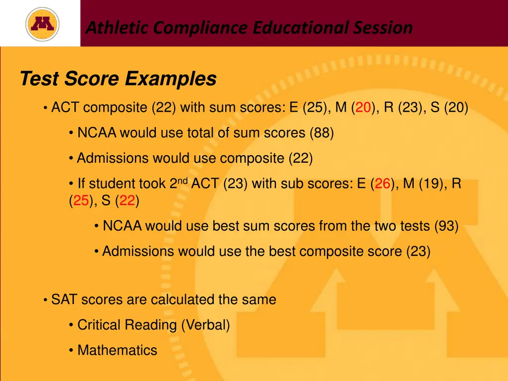 athletic compliance educational session 9