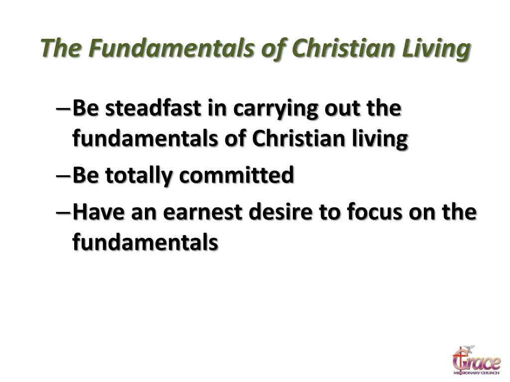 the fundamentals of christian living 2
