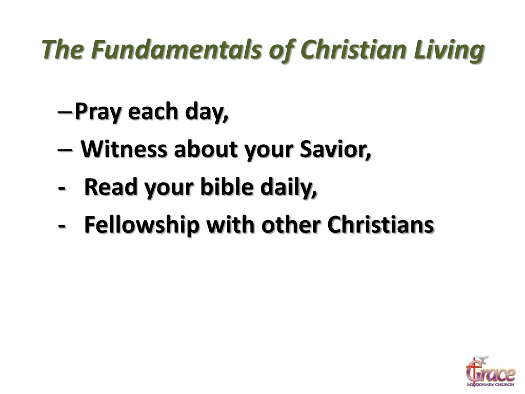 the fundamentals of christian living 3