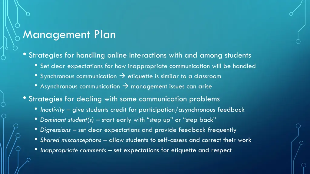 management plan
