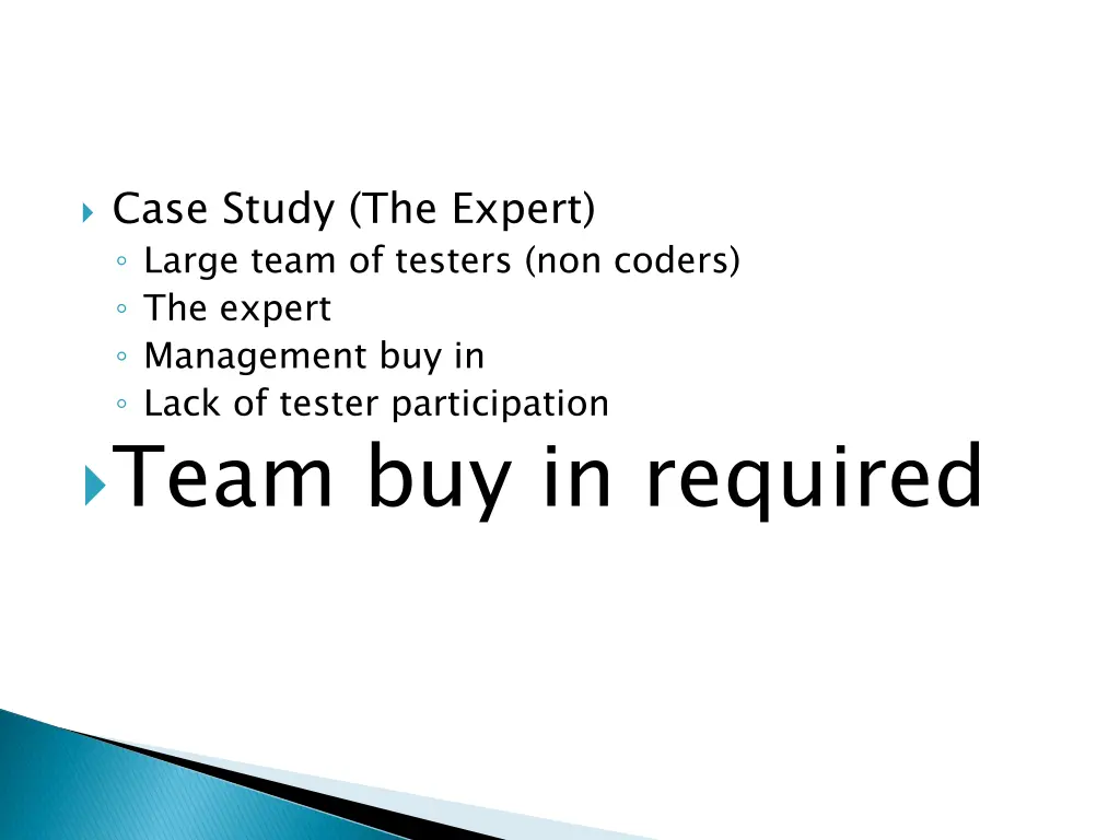 case study the expert large team of testers