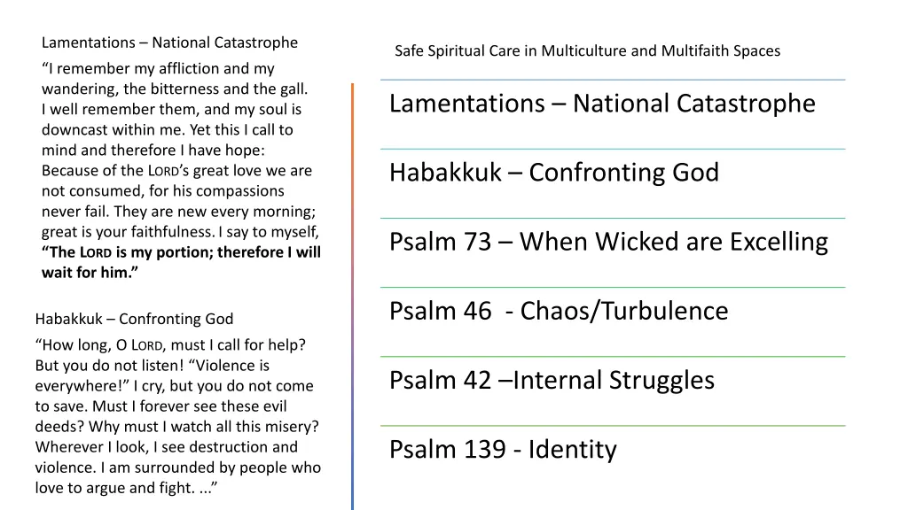 lamentations national catastrophe