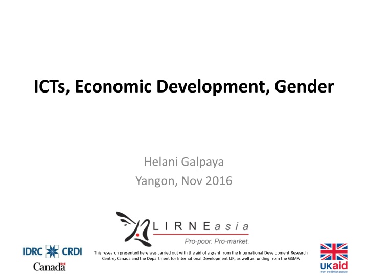 icts economic development gender