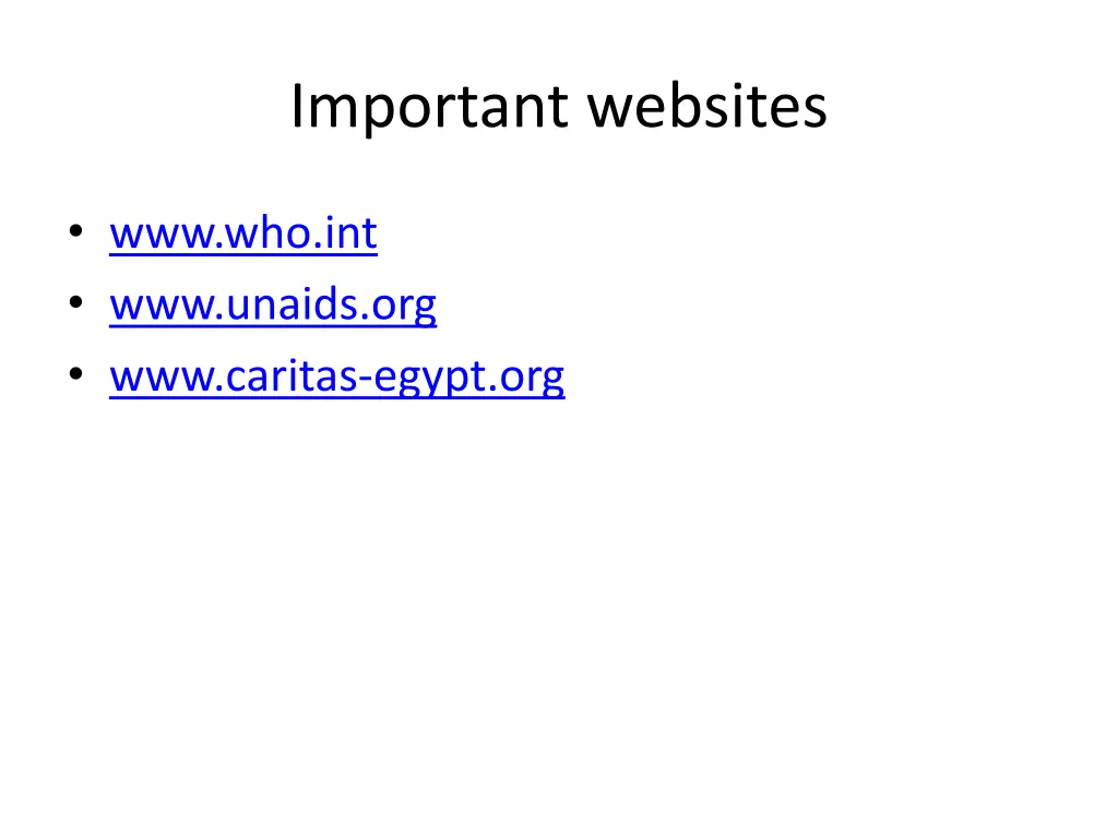 important websites