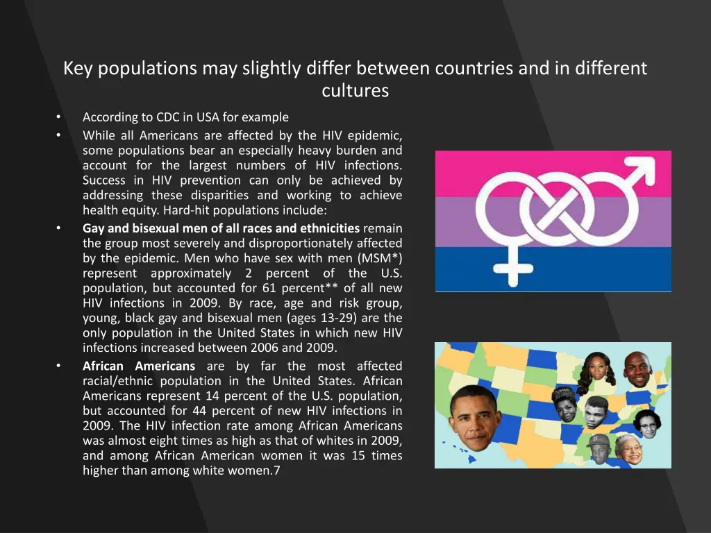 key populations may slightly differ between