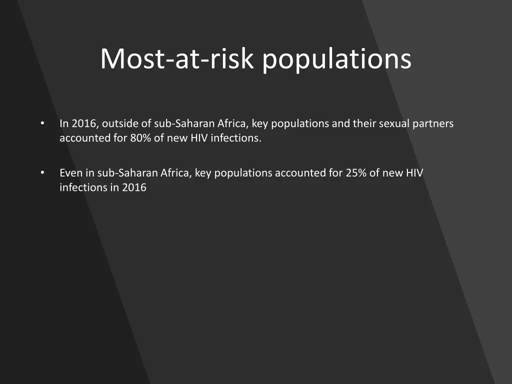 most at risk populations