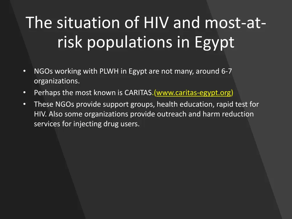 the situation of hiv and most at risk populations 1