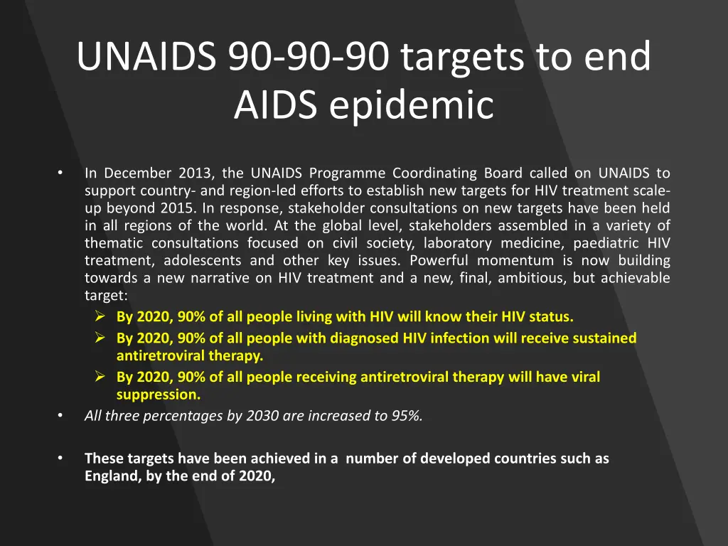 unaids 90 90 90 targets to end aids epidemic