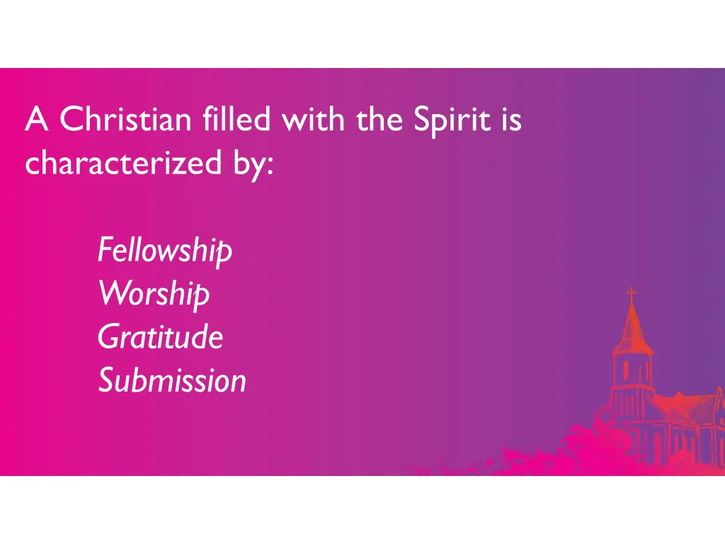 a christian filled with the spirit