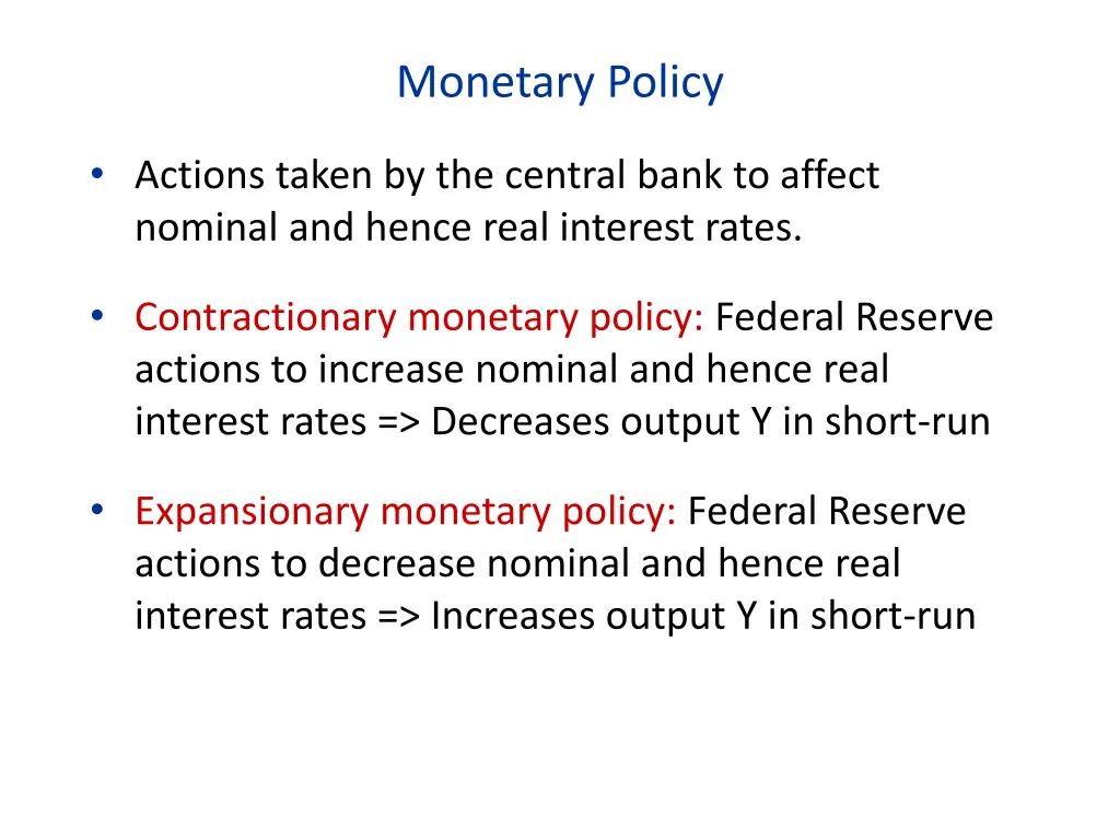 monetary policy