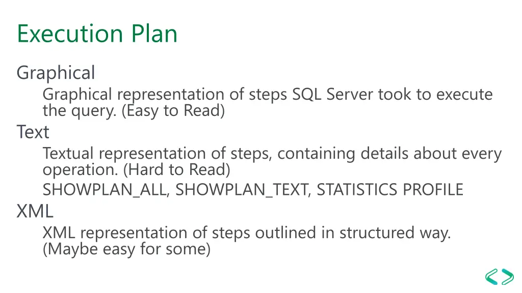 execution plan