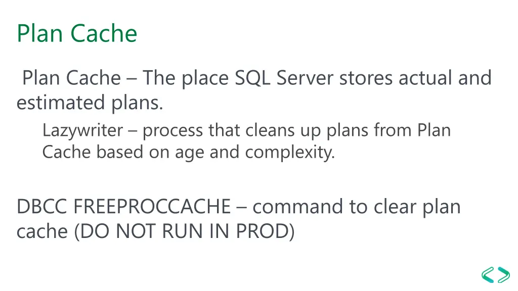 plan cache