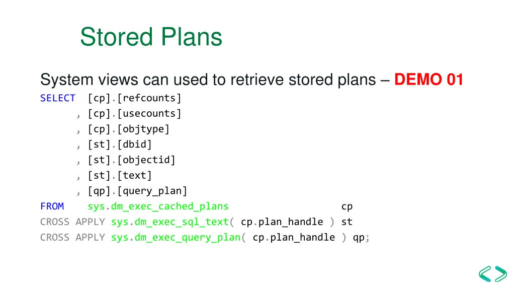 stored plans