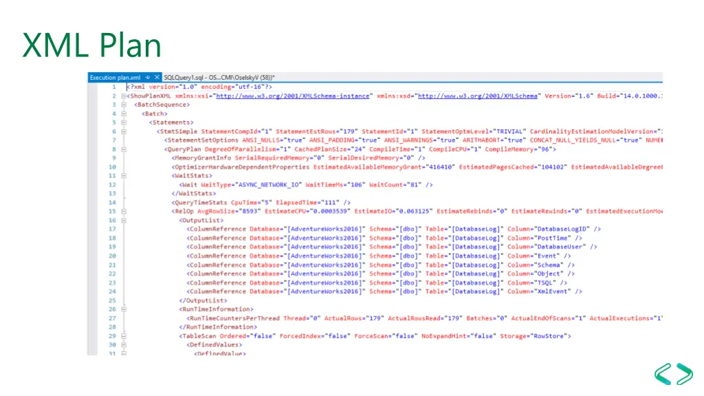 xml plan