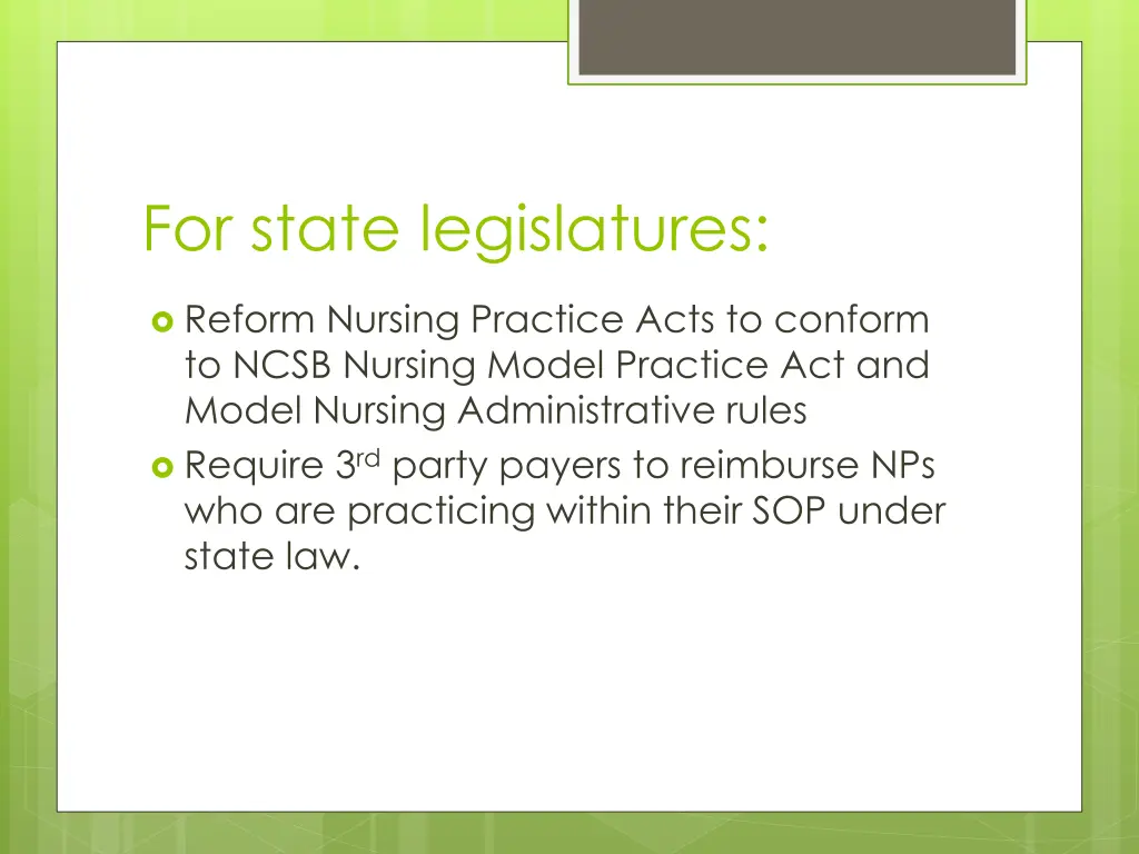 for state legislatures