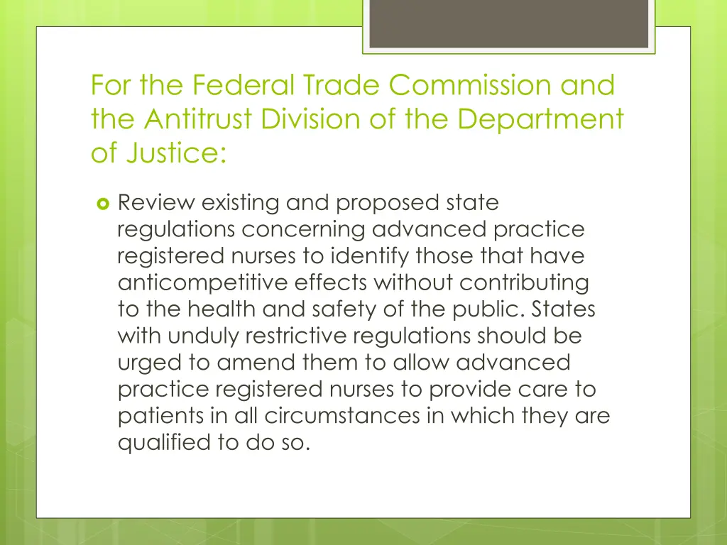 for the federal trade commission