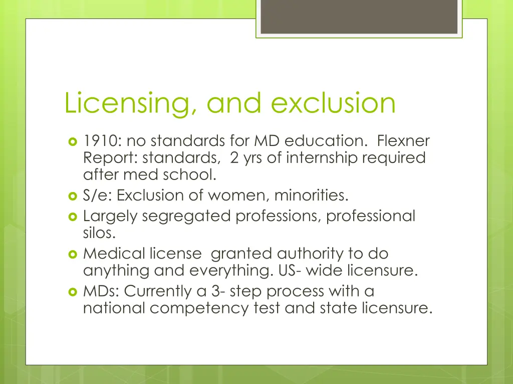 licensing and exclusion