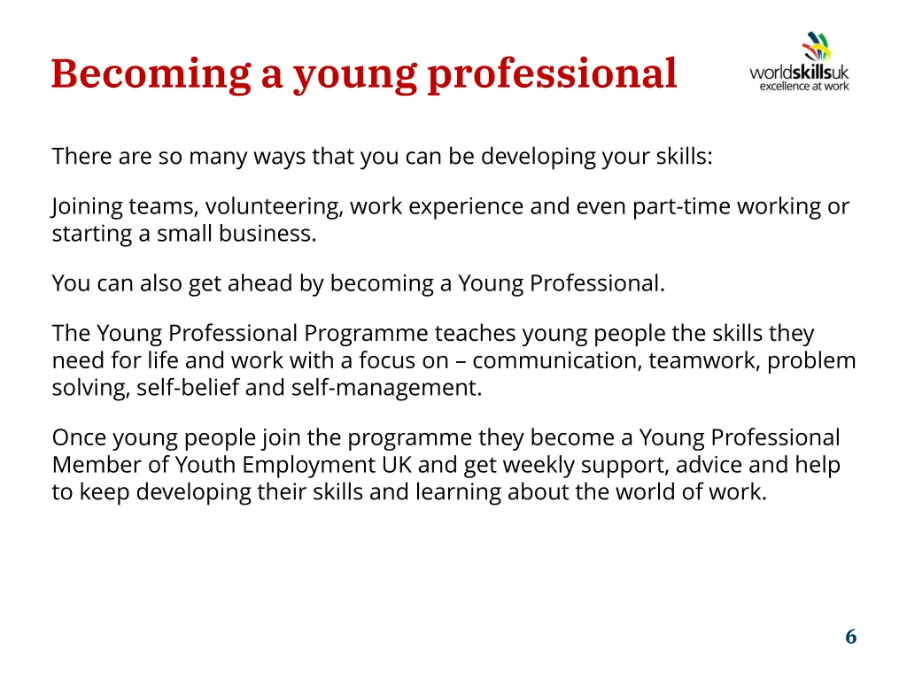 becoming a young professional