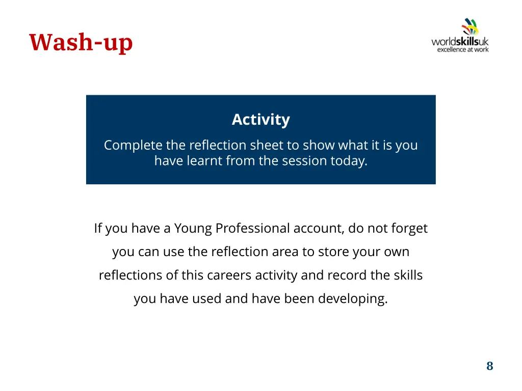 wash up