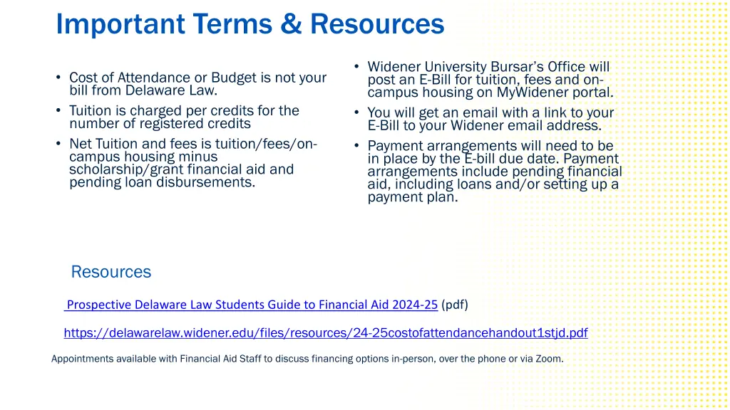 important terms resources