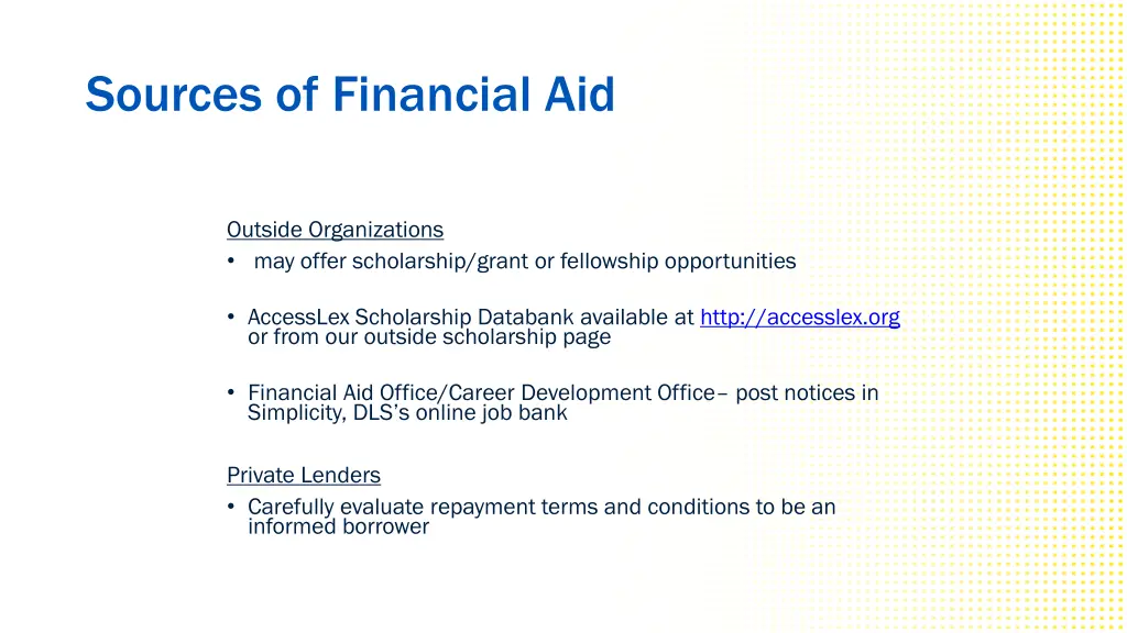 sources of financial aid 4