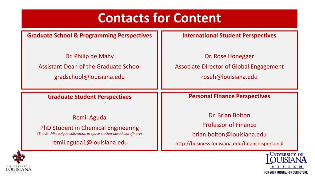 contacts for content