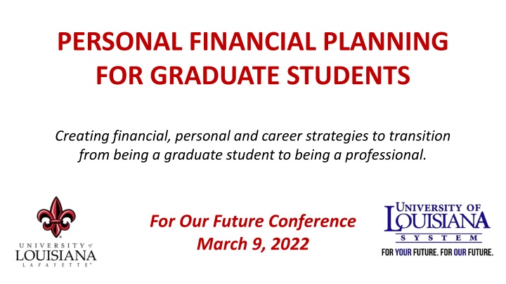 personal financial planning for graduate students