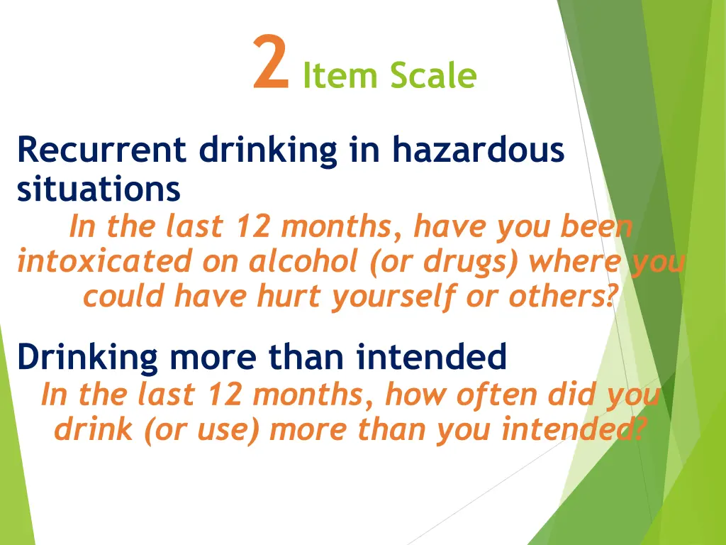 2 item scale