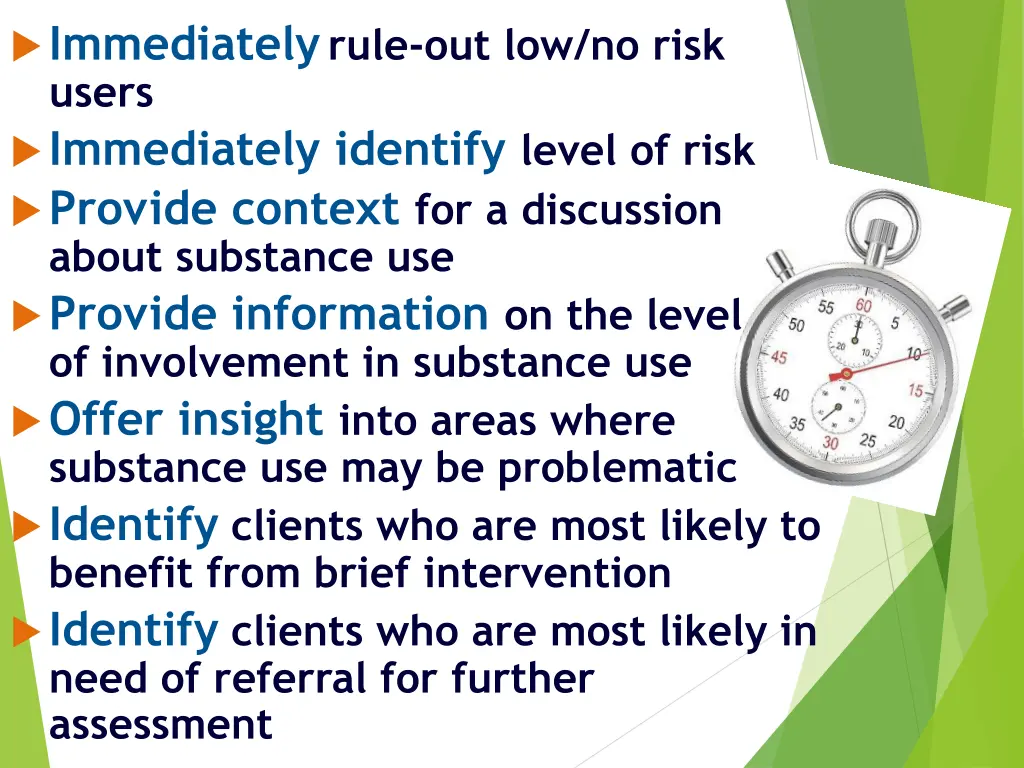immediately rule out low no risk users