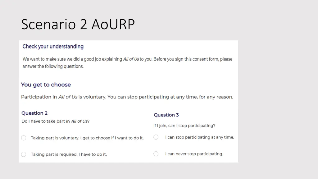 scenario 2 aourp
