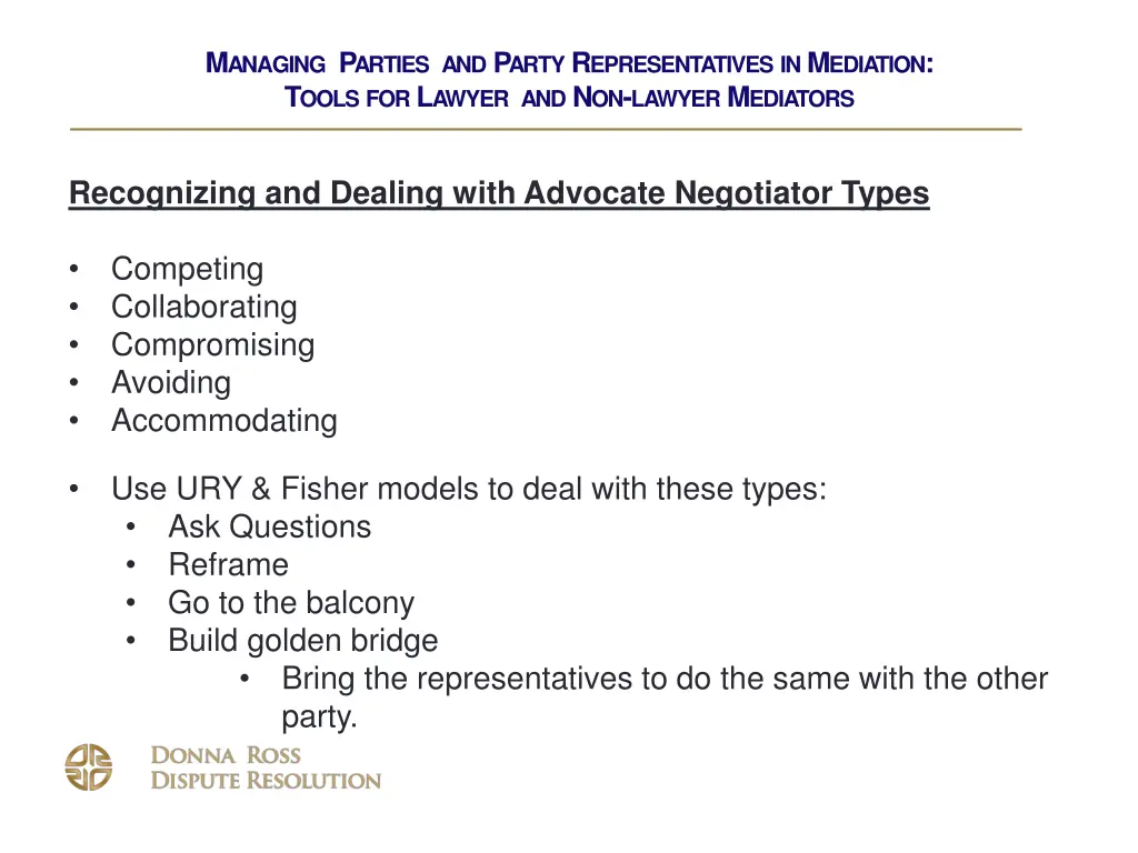 m anaging p arties and p arty r epresentatives 2