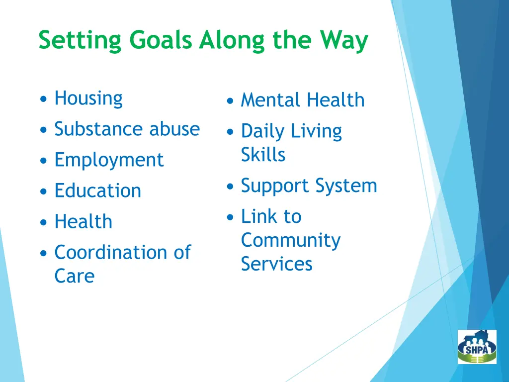 setting goals along the way