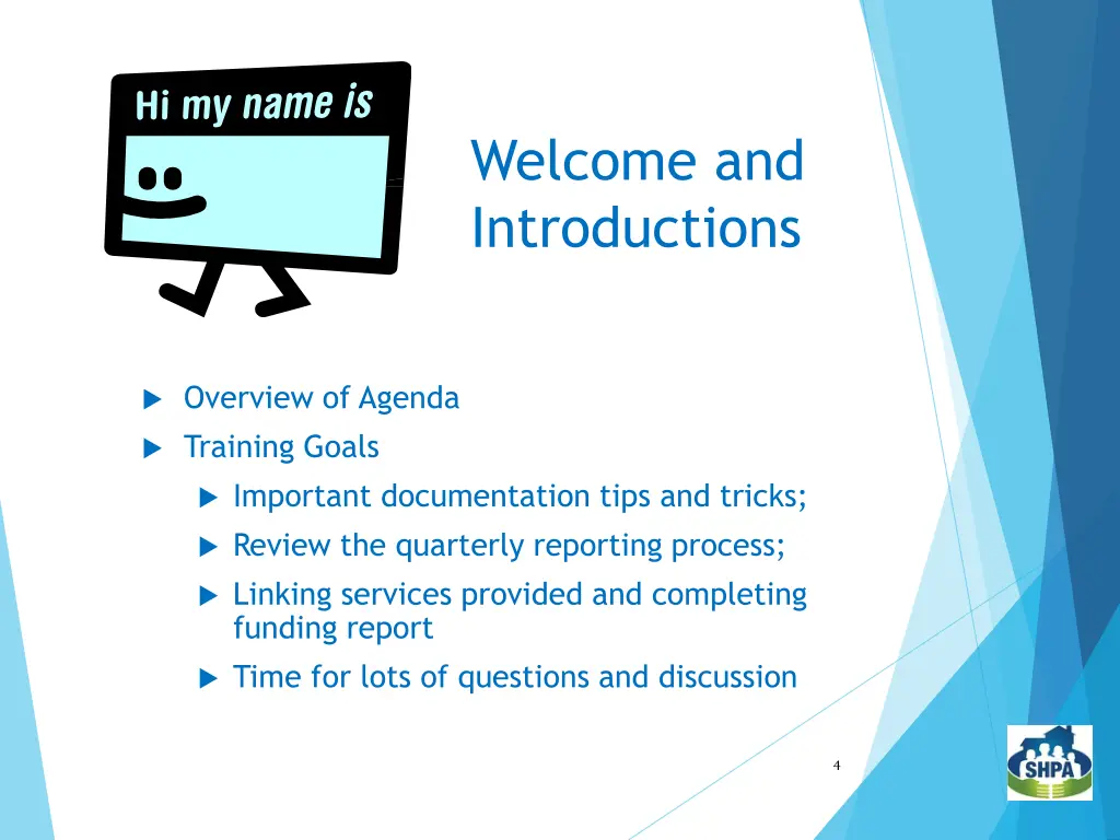 welcome and introductions