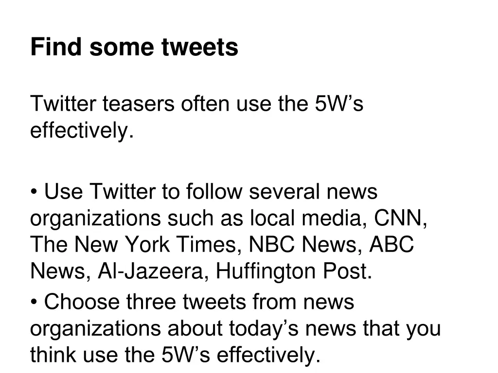 find some tweets