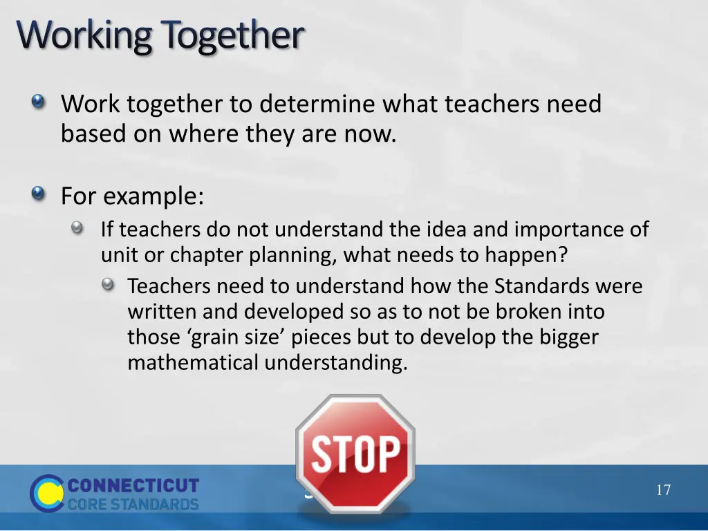 working together